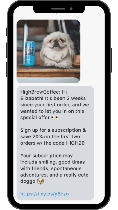 High Brew Coffee SMS Marketing