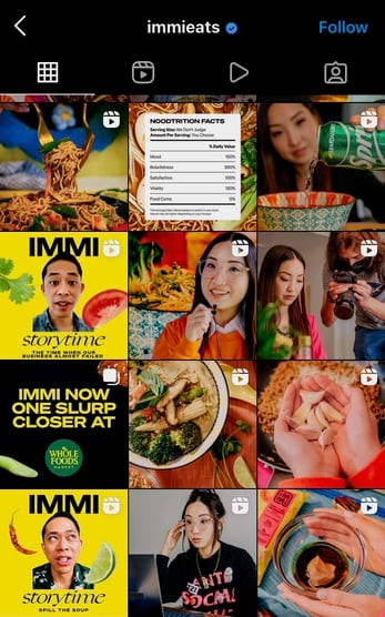 Immi Eats Instagram page